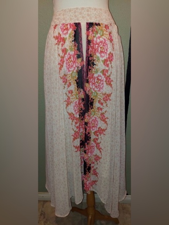 Free People Dresses & Skirts - NWT Free People High-Low Elastic Waist Lined Medium Maxi Skirt Tea Combo